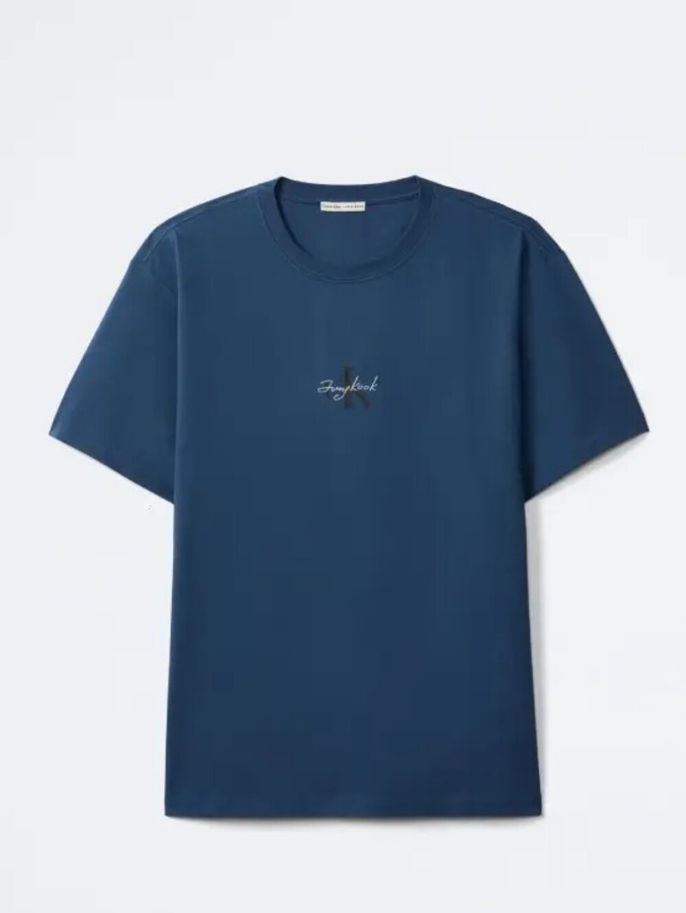 JK CK Calvin Klein Jungkook Navy Blue Logo Tee Shirt Monogram XL